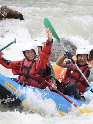 Canoë à trois sur la Durance